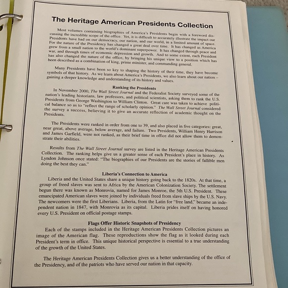 Stamp book: America Presidents - Picture 2 of 13